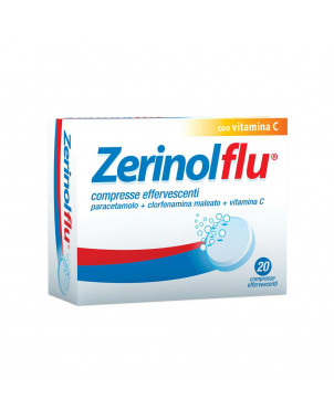 Zerinolflu 20 comprimidos efervescentes indicados para combatir rápidamente los síntomas de la gripe y el resfriado.