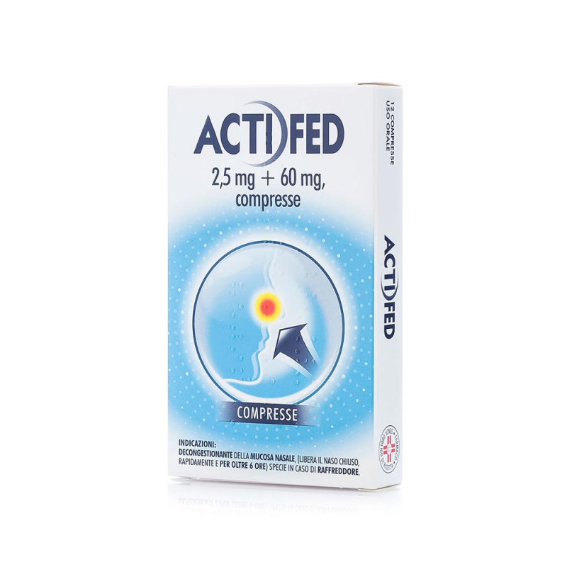 Actifed 2,5 mg + 60 mg 12 comprimés