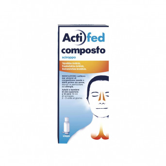 Actifed composto sciroppo 100 ml trattamento sintomatico della tosse e delle affezioni congestizie delle prime vie respiratorie