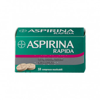 Aspirina rapida 500 mg 10 comprimidos masticables