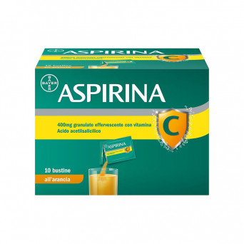 Aspirina C granulato effervescente 10 bustine è un analgesico, antinfiammatorio ed antipiretico