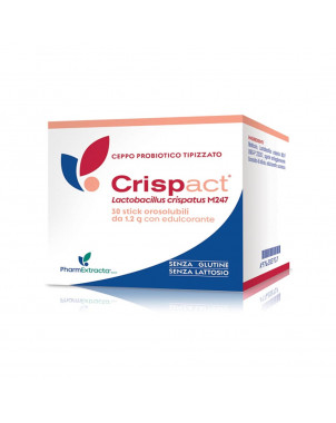 Crispact 30 sticks food supplement indicated to promote the balance of bacterial flora