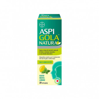 ASPI GOLA Natura spray 20 ml Dispositivo medico per il trattamento del mal di gola e della tosse