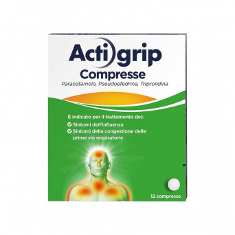 Actigrip 12 compresse è indicato: sintomi dell'influenza; sintomi della congestione delle prime vie respiratorie.