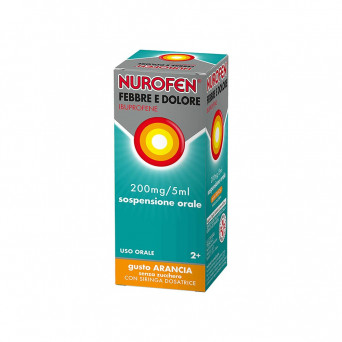 Nurofen febbre e dolore arancia 100 ml indicato nel trattamento sintomatico della febbre e del dolore.