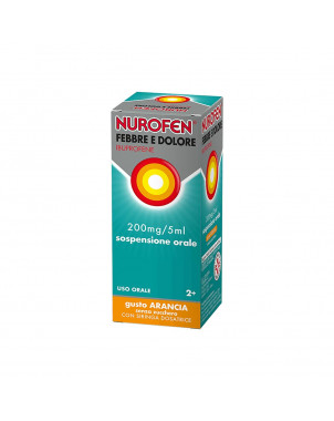 Nurofen febbre e dolore arancia 100 ml indicato nel trattamento sintomatico della febbre e del dolore.