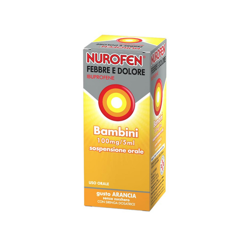 Nurofen febbre e dolore bambini 100mg/5ml bouteille orange 150ml