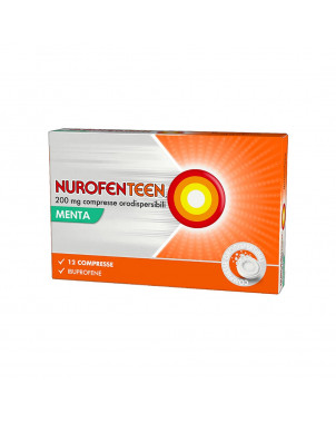 Nurofenteen 200 mg 12 compresse menta orodispersibili sollievo rapido da mal di testa, dolore e febbre.