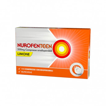 Nurofenteen 200 mg 12 compresse orodispersibili limone dona un sollievo rapido da mal di testa, dolore e febbre.