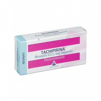 Tachipirina neonati 62,5 mg 10 supposte indicato nel trattamento sintomatico di affezioni febbrili e del dolore