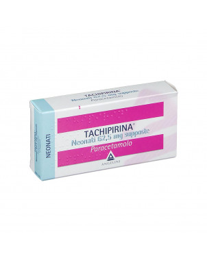 Tachipirina neonati 62,5 mg 10 supposte indicato nel trattamento sintomatico di affezioni febbrili e del dolore