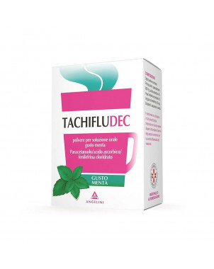 Tachifludec 10 bustine menta indicato per il trattamento del dolore, della febbre e della congestione.