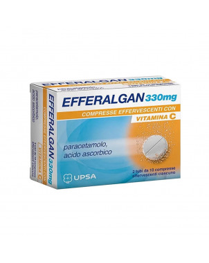 Efferalgan 330 mg 20 compresse effervescenti indicato per il trattamento sintomatico del dolore e delle condizioni febbrili