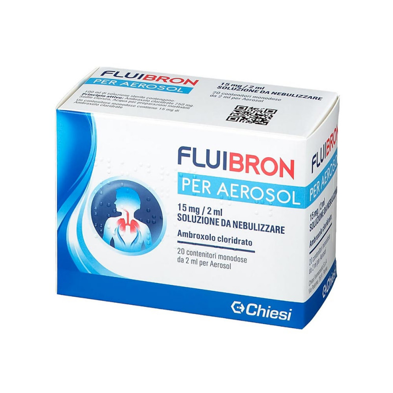 Fluibron aerosol 15 mg / 2 ml solution for nebulisation 20 vials