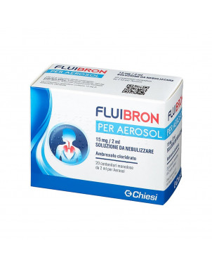 Fluibron aerosol 20 flaconcini farmaco per aerosol indicato per fluidificare il catarro in caso di tosse grassa