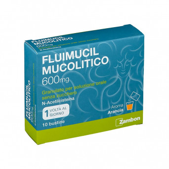 Fluimucil mucolitico 600 mg 10 comprimés effervescents