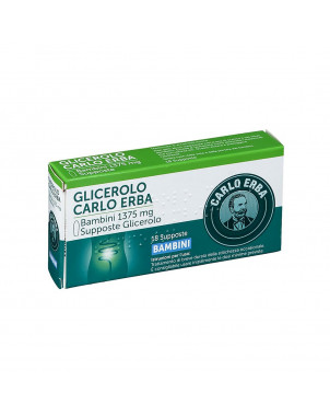 Glicerolo Carlo Erba bambini 1375 mg 18 supositorios