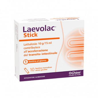 Laevolac stick 10 bustine integratore alimentare di Lattulosio contribuisce all'accelerazione del transito intestinale