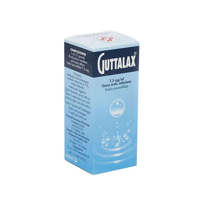 Guttalax 7,5 mg/ml solution buvable gouttes 15 ml