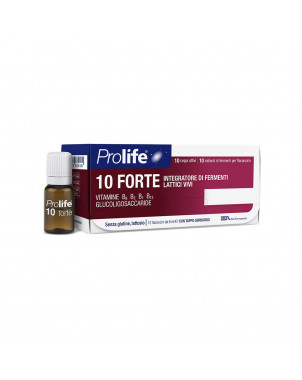 Prolife 10 Forte 12 flaconcini aiuta a riequilibrare la flora batterica intestinale