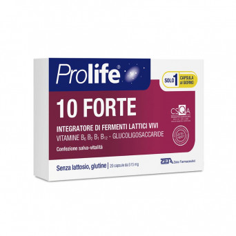 Prolife 10 Forte 20 capsule utile per riequilibrare la flora batterica intestinale alterata