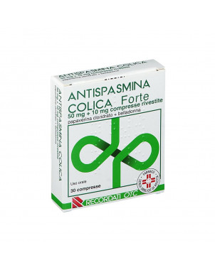 Antispasmina Colica Forte 30 compresse indicato per il trattamento degli spasmi e del dolore dello stomaco e dell'intestino