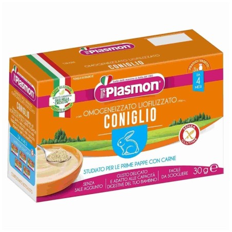 Plasmon
Omogeneizzato Liofilizzato
Coniglio
4 mesi+
Confezione 3 vasetti da 10 g