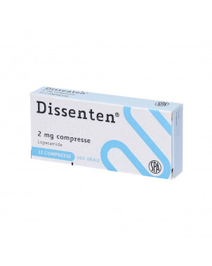 Dissenten 2 mg 15 tablets indicated in the treatment of both occasional and recurrent diarrhea