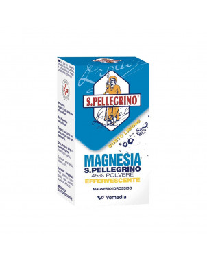 Magnesia San Pellegrino indicata per il trattamento di breve durata della stitichezza occasionale e come antiacido.