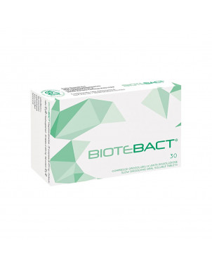 Biotebact 30 compresse integratore alimentare indicato per favorire la funzionalità delle prime vie respiratorie