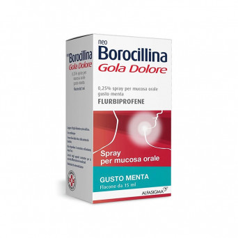 Neoborocillina gola dolore spray menta indicato per alleviare i sintomi di irritazione e infiammazione del cavo orofaringeo