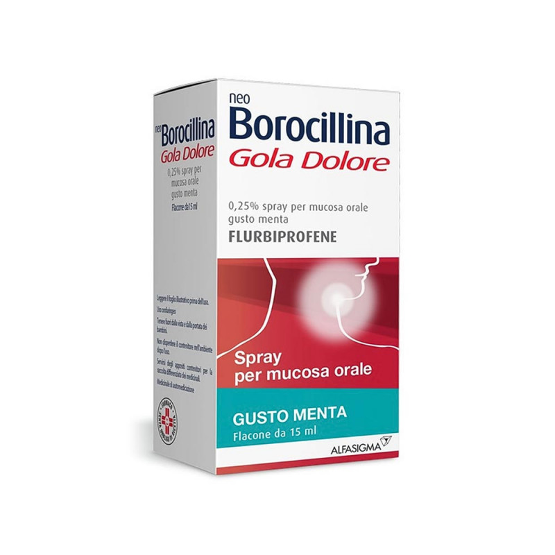 Neoborocillina gola dolore mint spray 15 ml