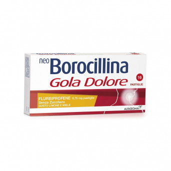 Neoborocillina gola dolore limone & miele indicato per il trattamento sintomatico associati al mal di gola forte