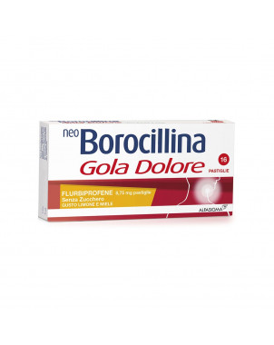 Neoborocillina gola dolore limone & miele indicato per il trattamento sintomatico associati al mal di gola forte