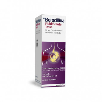 Neoborocillina fluidificante tosse sciroppo 200 ml trattamento della tosse, accompagnato da catarro.