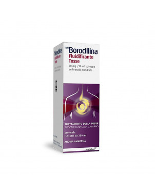 Neoborocillina fluidificante tosse sciroppo 200 ml trattamento della tosse, accompagnato da catarro.