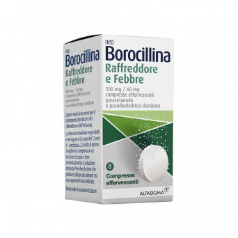 Neoborocillina raffreddore e febbre 8 compresse libera il naso e dona un sollievo rapido e prolungato