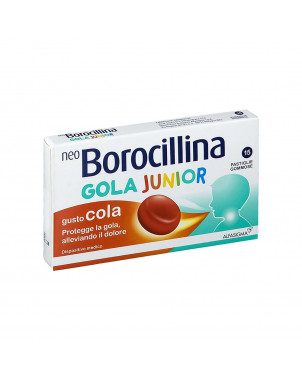 Neoborocillina gola junior 15 cola-flavored gummy tablets