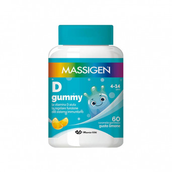 Massigen D Gummy 60 caramelle Vitamina D adatto ai bambini da 4-14 anni