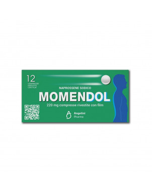 Momendol 220 mg 12 coated tablets indicated for the symptomatic treatment of mild to moderate pain