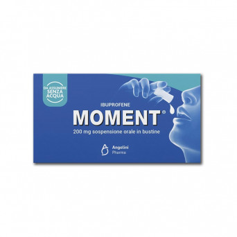 Moment 200 mg oral suspension 8 sachets indicated for the treatment of pain of various origins and natures