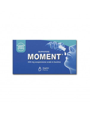 Moment 200 mg oral suspension 8 sachets indicated for the treatment of pain of various origins and natures