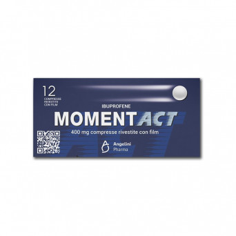 Momentact 400 mg 12 coated tablets indicated for the treatment of pain of various origins and natures