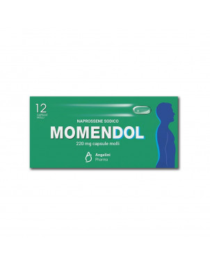 Momendol 220 mg 12 capsules molles indiqué en cas de fièvre et de douleurs légères à modérées