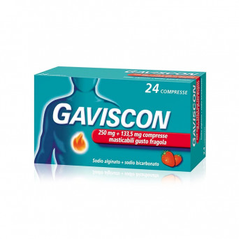 Gaviscon 250 + 133.5 mg 24 chewable tablets