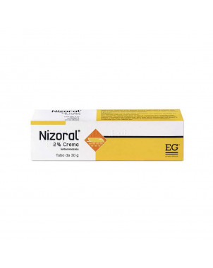 Nizoral 2% crema dermatológica 30 g indicada contra infecciones de la piel por hongos o levaduras