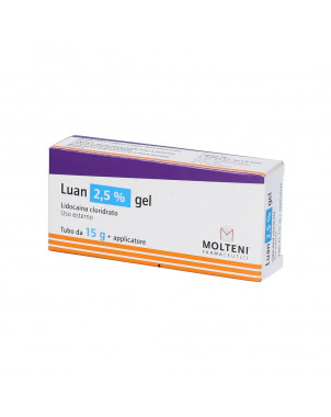 Luan 2.5% gel 15 g indicated to facilitate endourethral maneuvers