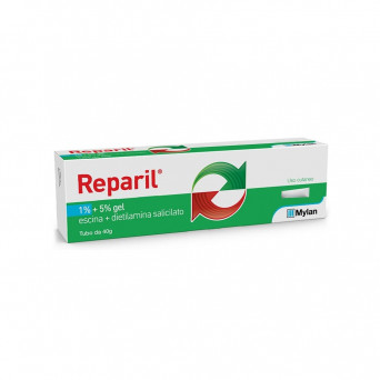 Reparil 1%+5% gel 40 g indicated for treating mild joint and muscle pain