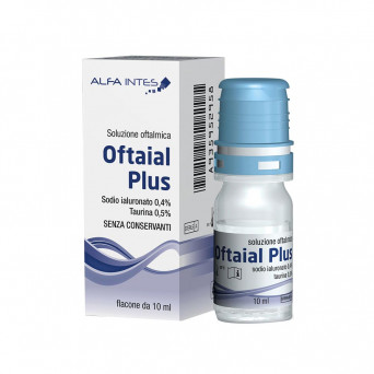 Oftaial Plus 10 ml ophthalmic solution indicated in case of dry eyes