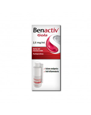 Benactiv Throat Spray para dolor de garganta y mucosa oral inflamada